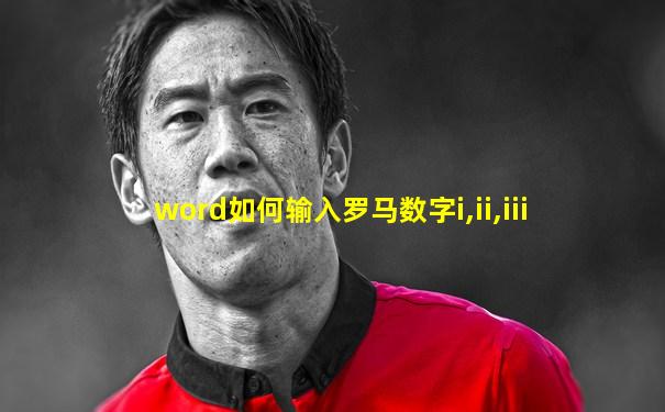word如何输入罗马数字i,ii,iii